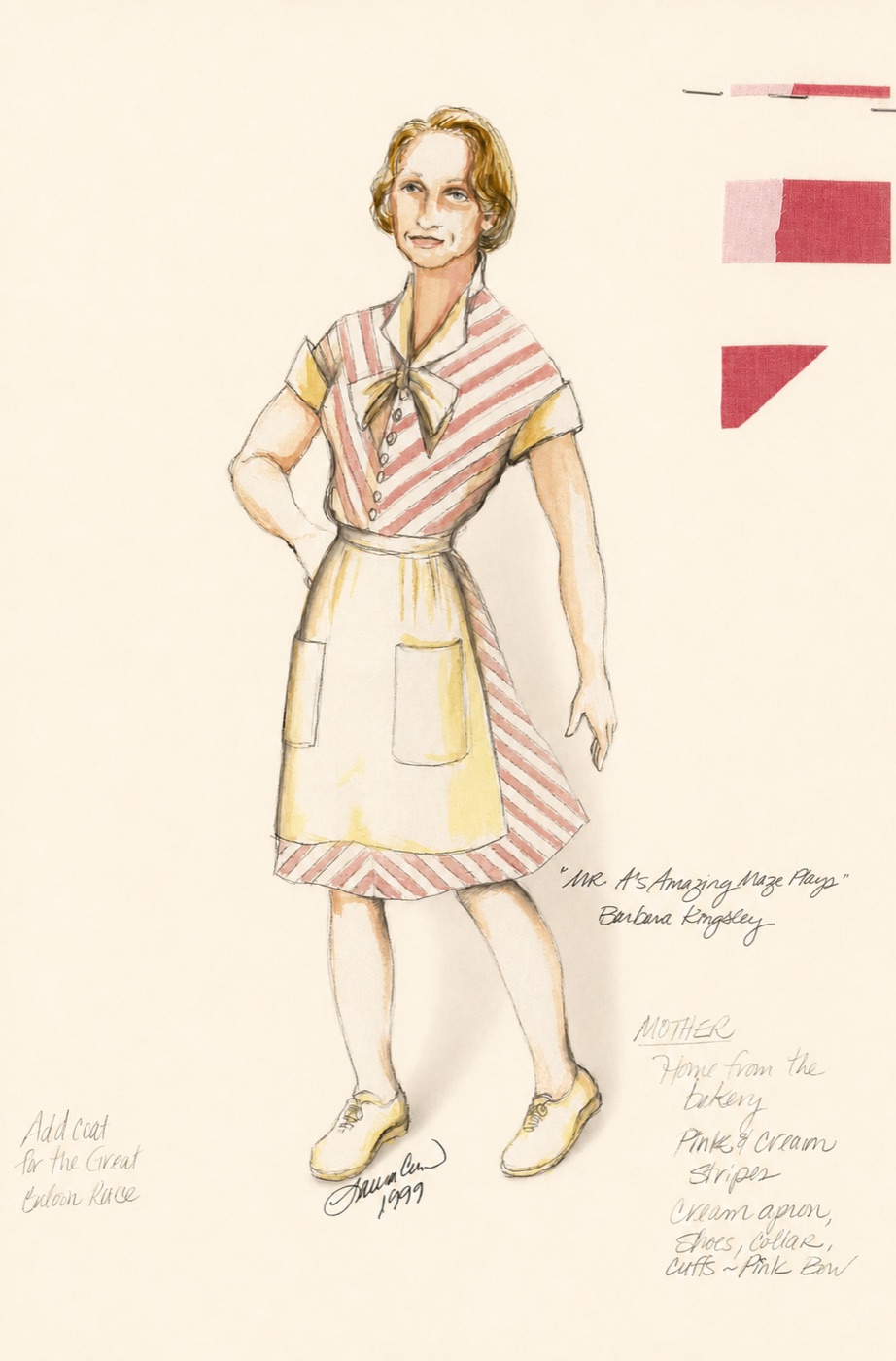 Mother, costume design, Mr. A's Amazing Maze Play