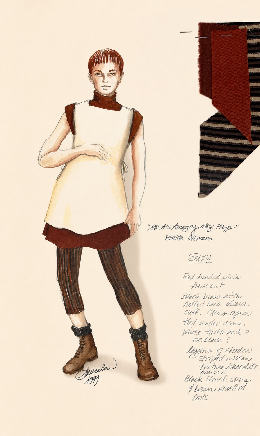 Suzy, costume design, Mr. A's Amazing Maze Play