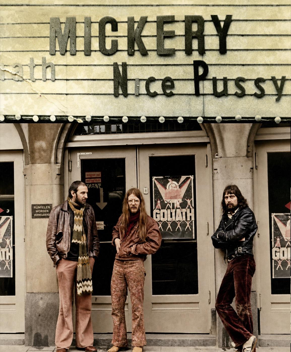 Chris, Rod and Roderic at the Mickery Theatre, Amsterdam, 1973