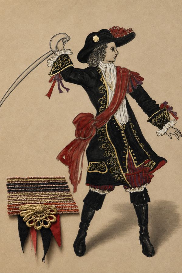 Bess as Captain, costume design for Bloody Bess