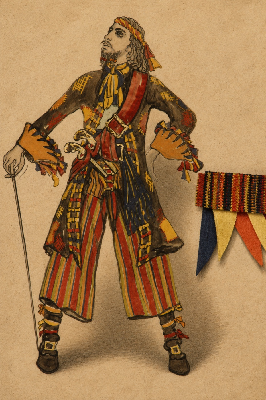 Captain Jack Rackham, costume design for Bloody Bess