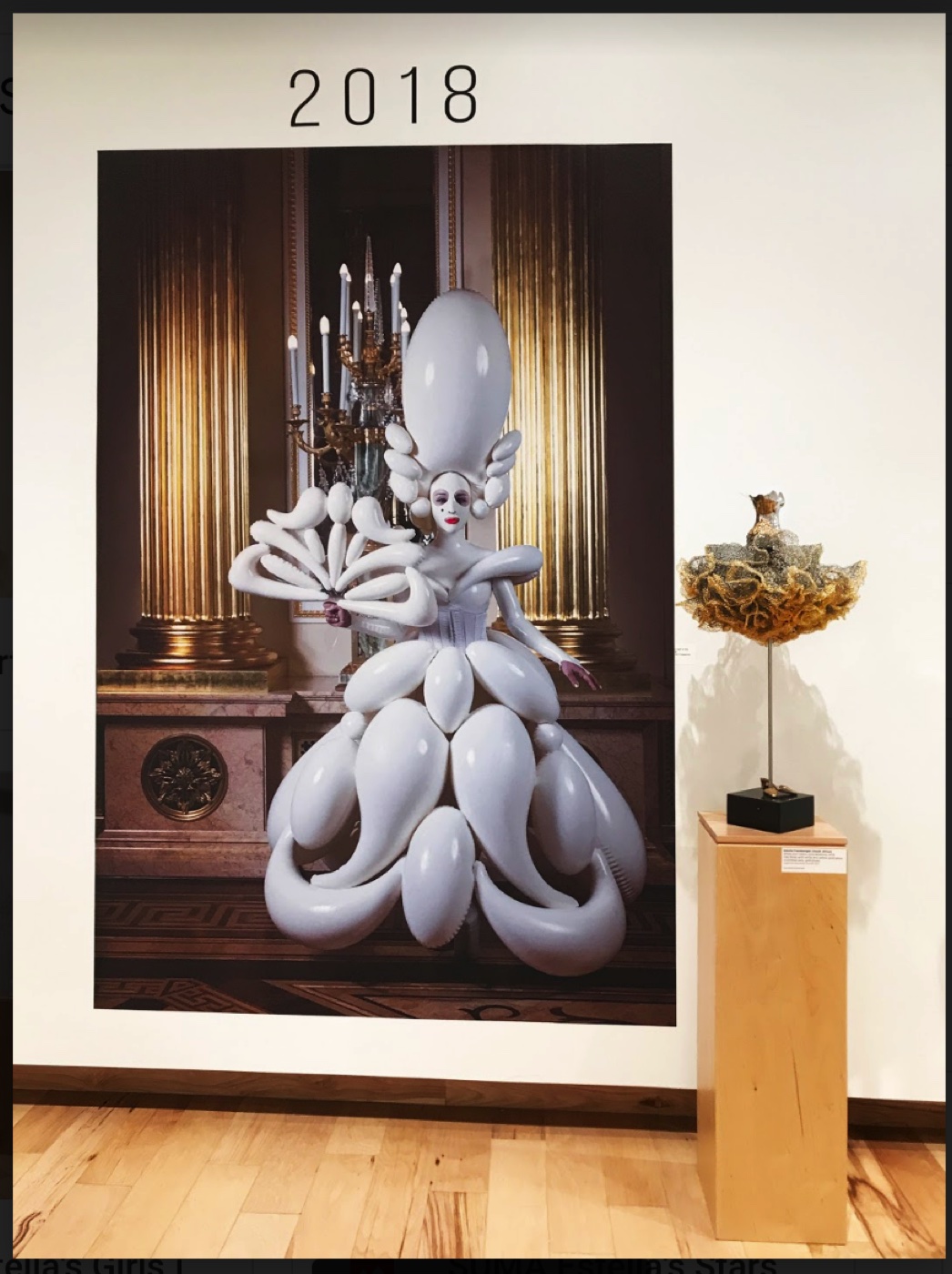 Balloon-form sculptural gown with mirrored corset detail, 2018, The Corset as Art, SUMA