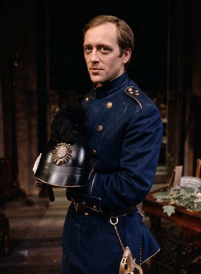Robert in military dress uniform, costume design for Dance of Death