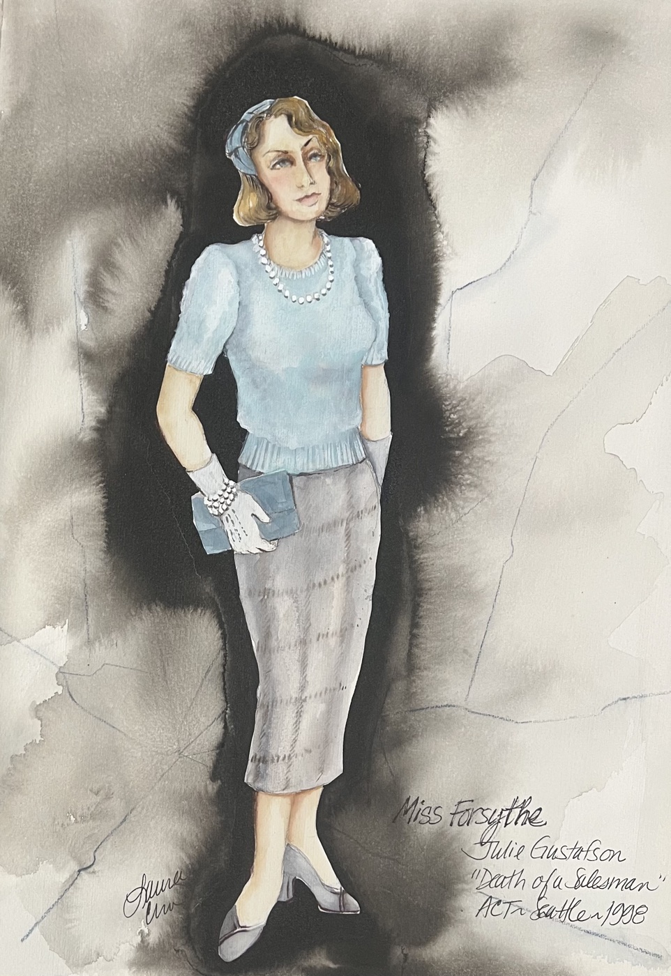 Costume rendering, Death of a Salesman, ACT Seattle 1998
