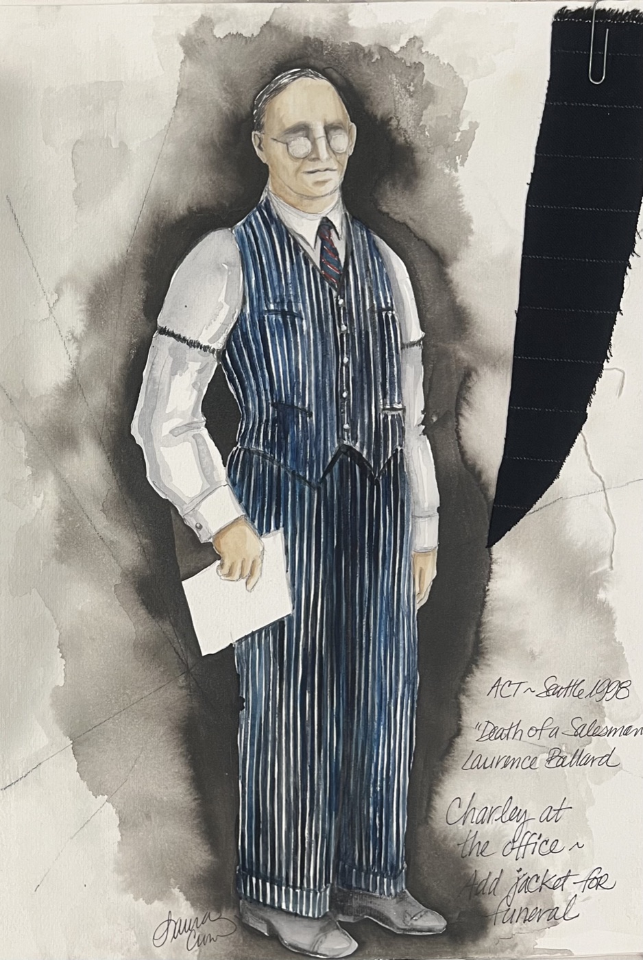 Costume rendering, Death of a Salesman, ACT Seattle 1998