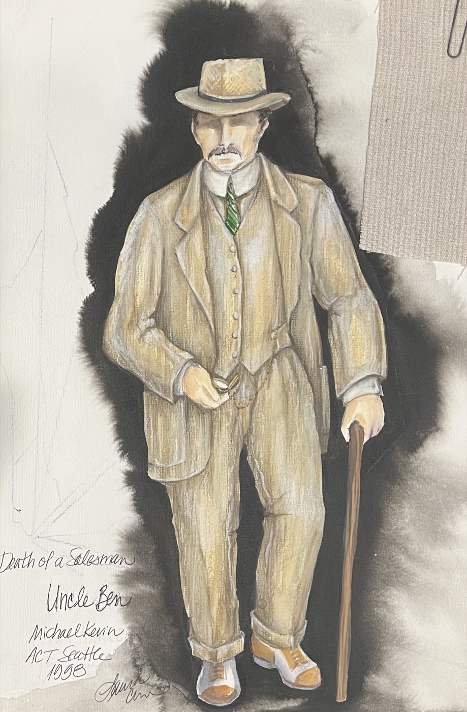 Costume rendering, Death of a Salesman, ACT Seattle 1998