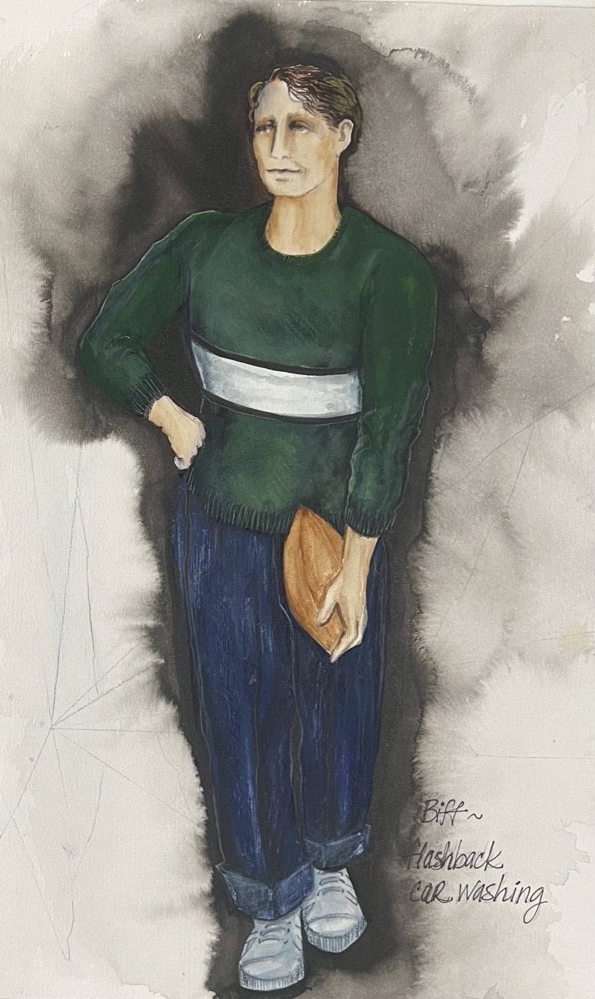 Costume rendering, Death of a Salesman, ACT Seattle 1998