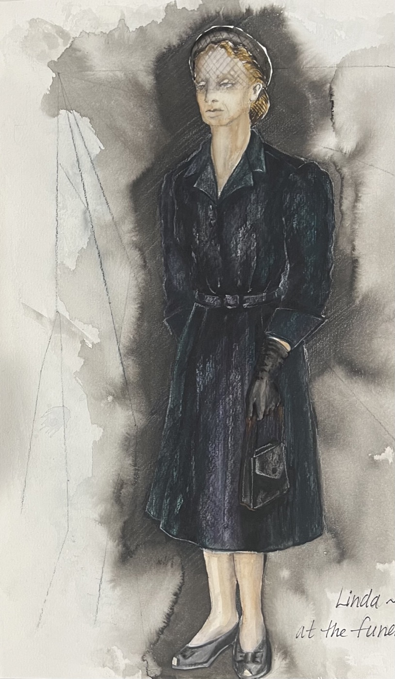 Costume rendering, Death of a Salesman, ACT Seattle 1998