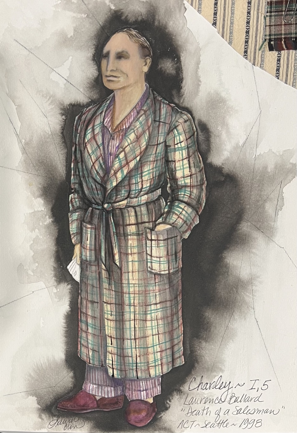 Costume rendering, Death of a Salesman, ACT Seattle 1998