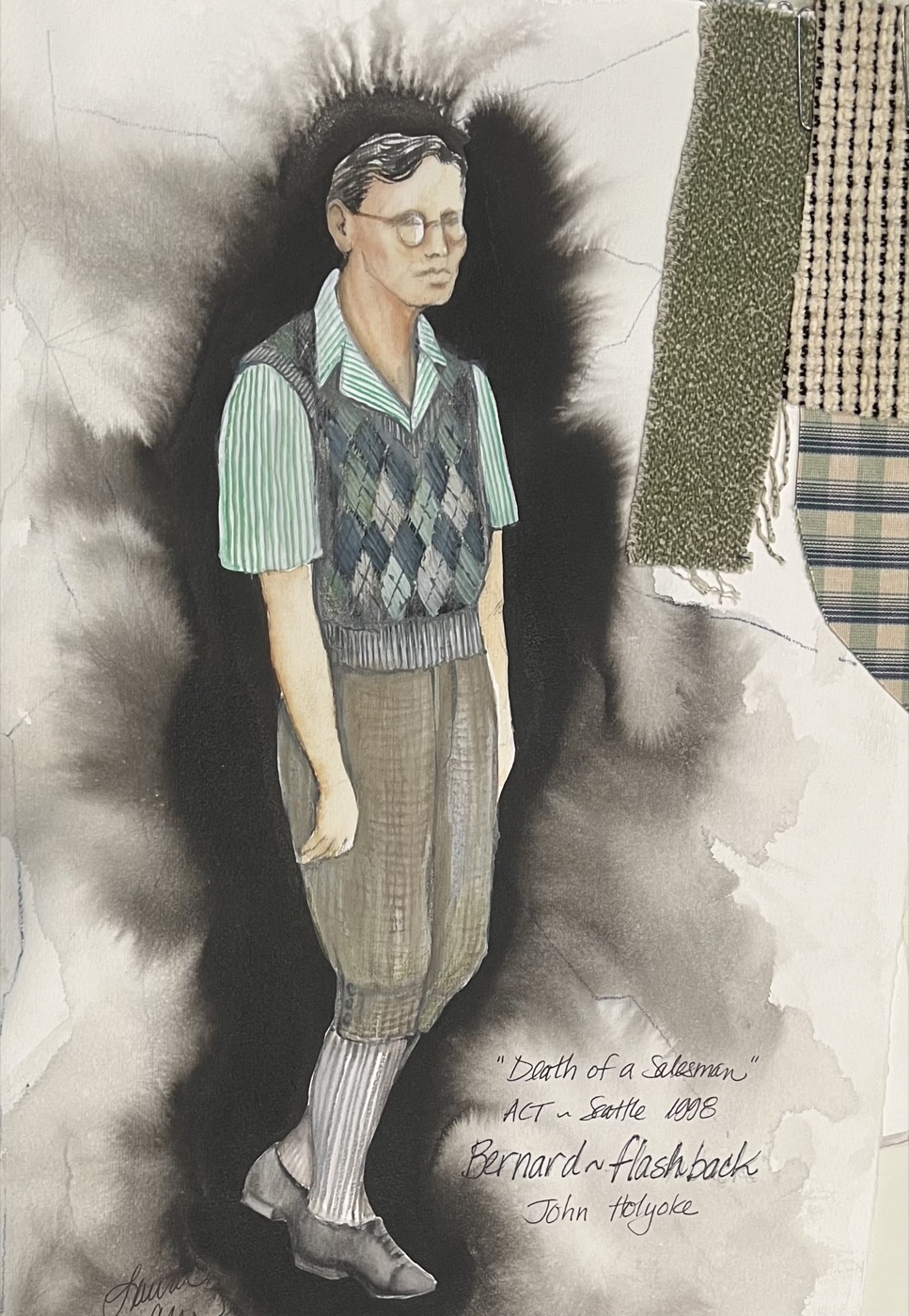 Costume rendering, Death of a Salesman, ACT Seattle 1998