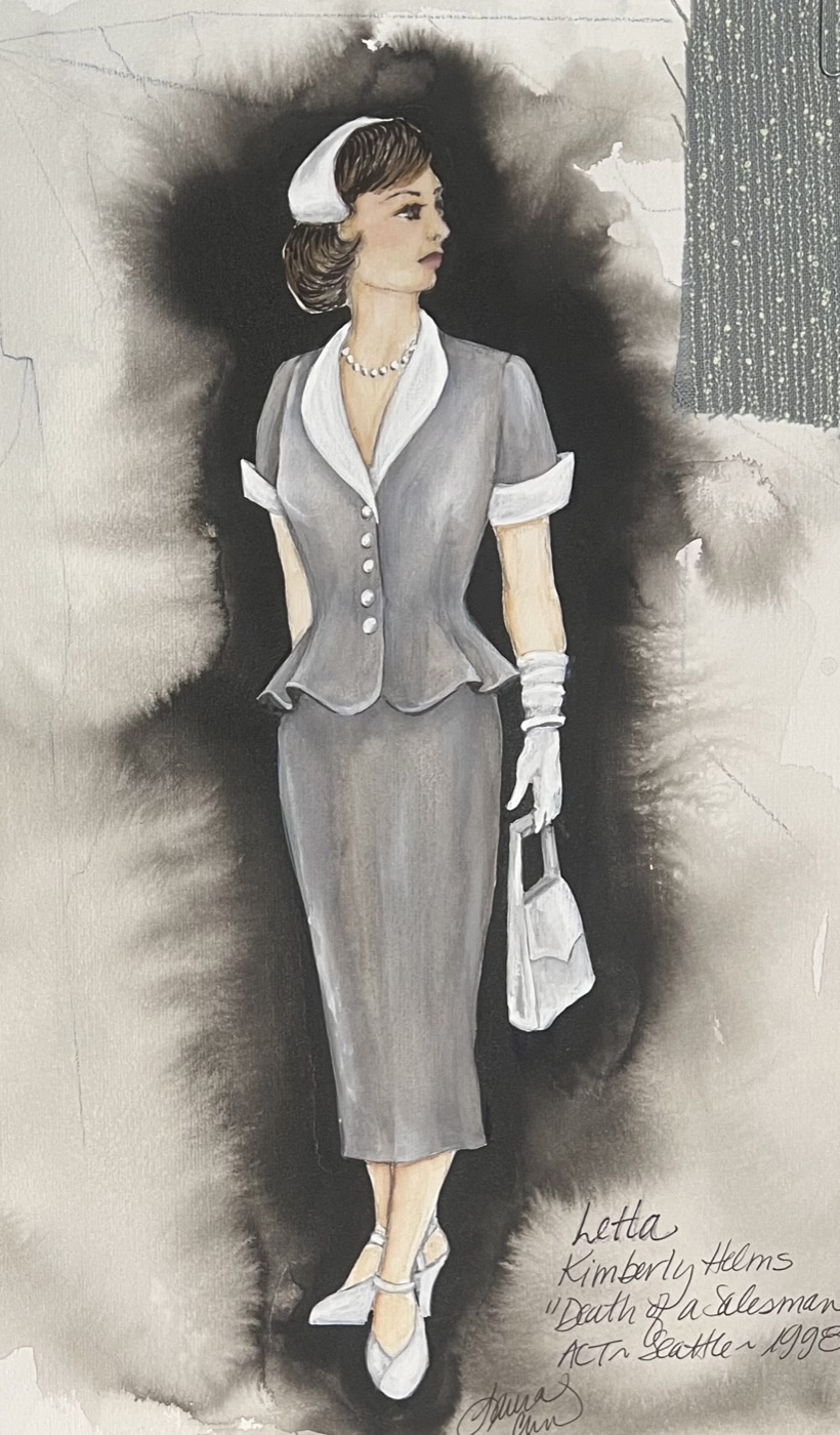 Costume rendering, Death of a Salesman, ACT Seattle 1998