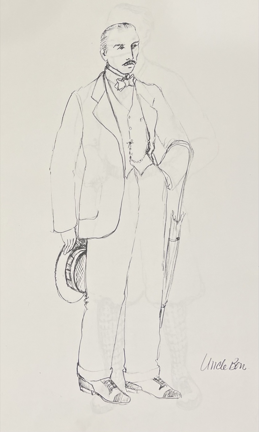 Costume rendering, Death of a Salesman, ACT Seattle 1998
