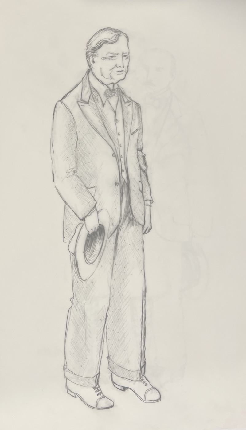 Costume rendering, Death of a Salesman, ACT Seattle 1998