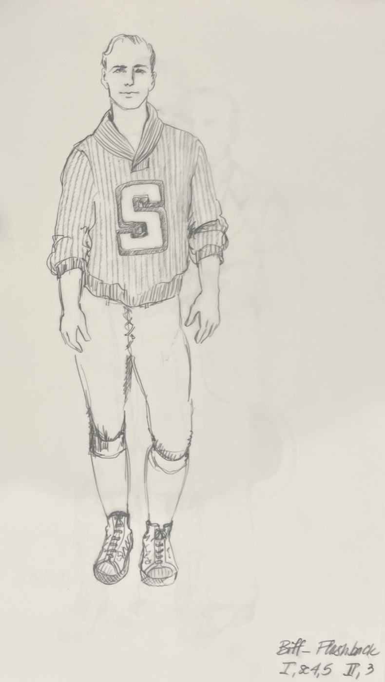 Costume rendering, Death of a Salesman, ACT Seattle 1998