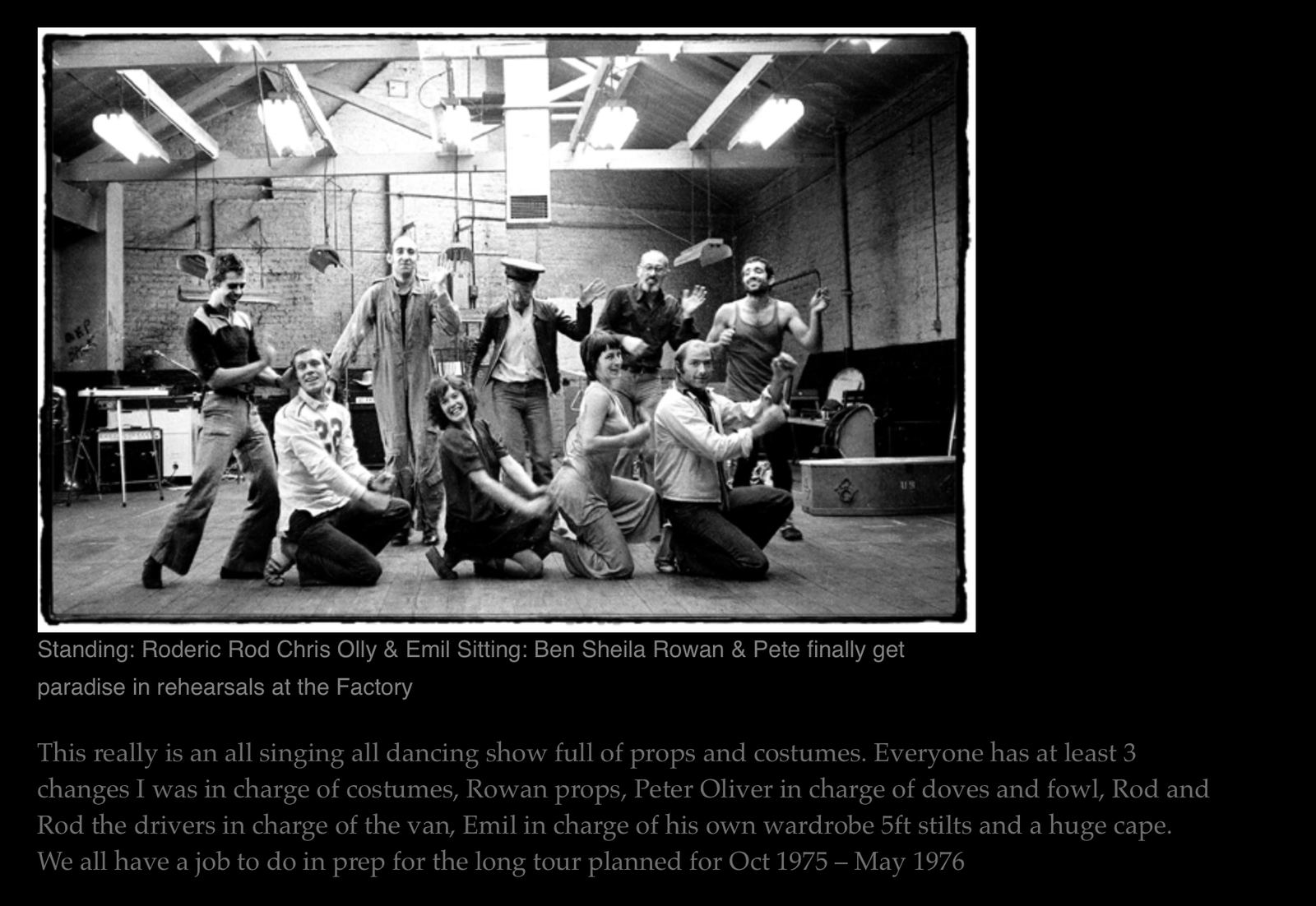 Company touring group shot, October 1975 – May 1976, Dracula