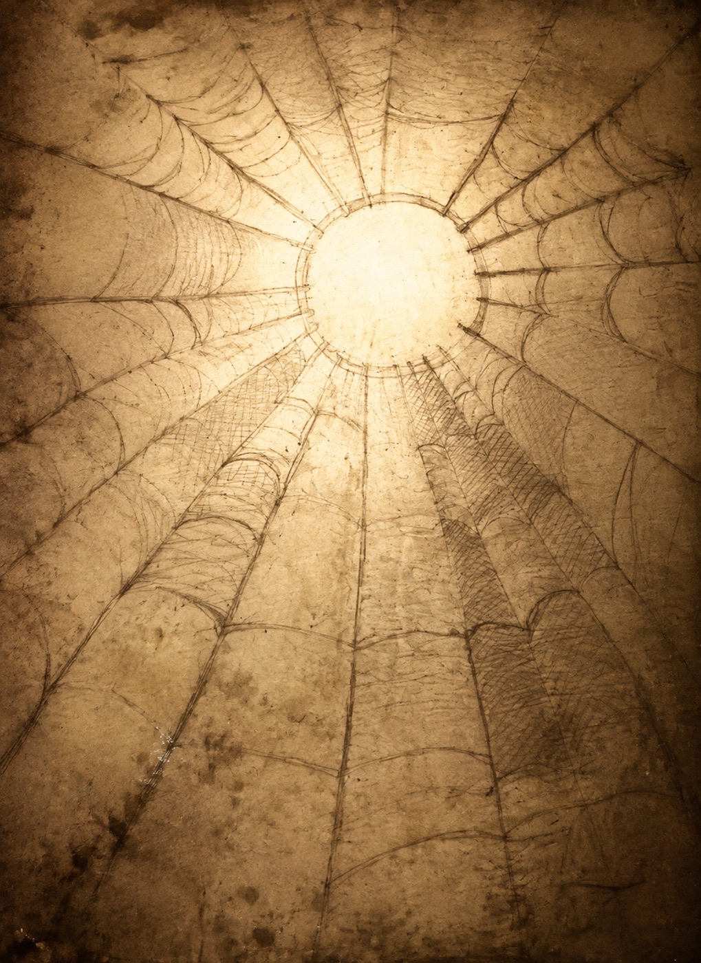 Early sketch of the spider's web set piece, Dracula, Pip Simmons Theatre Group