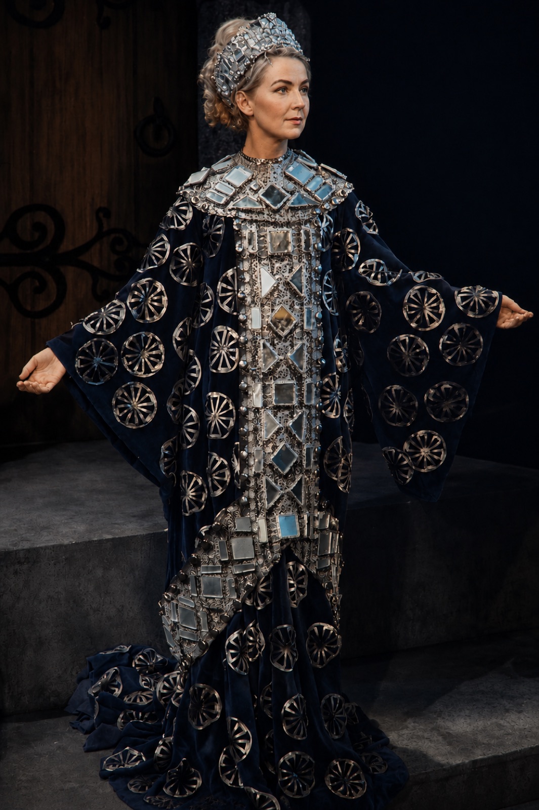Matilda costume rendering for Enrico IV, Madison Union Theatre, 1969, by Laura Crow