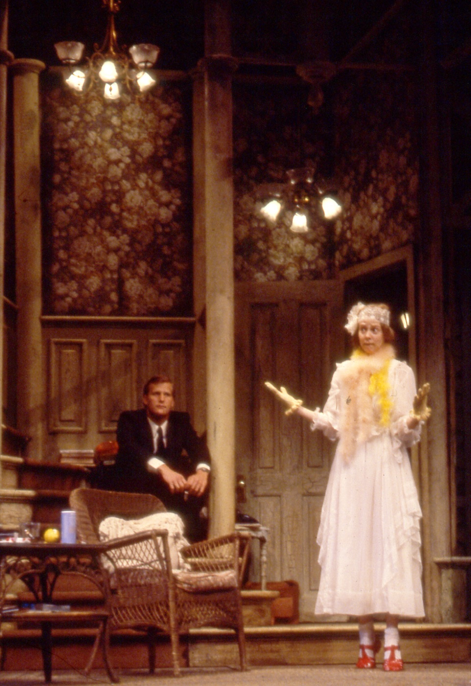 Shirley and Jed dressed for the funeral, production photo, Fifth of July