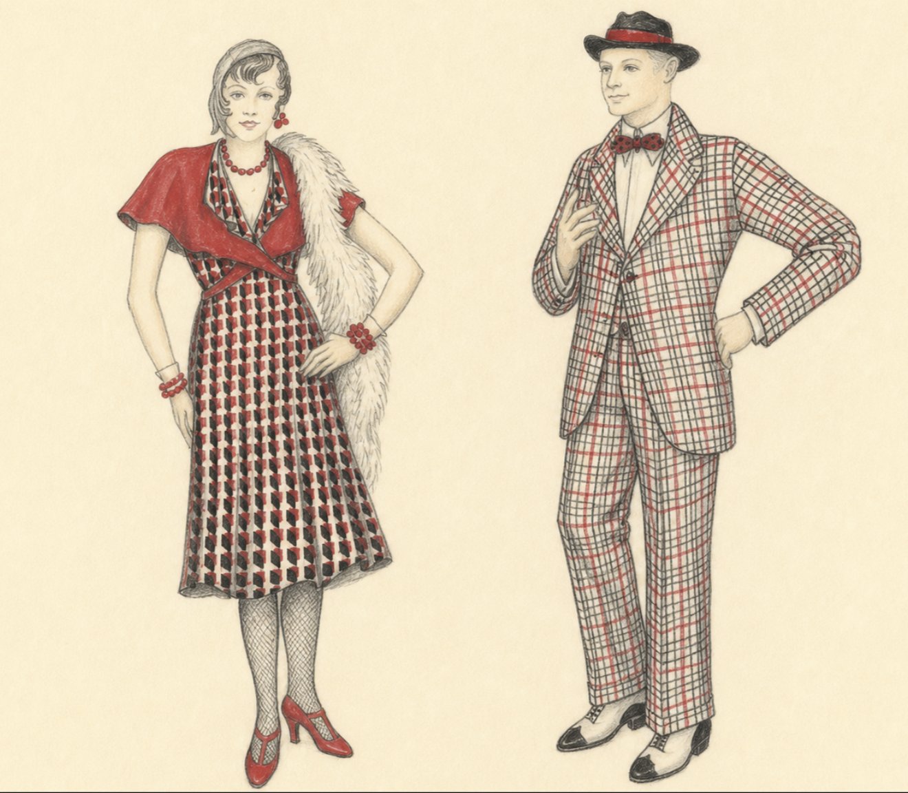 Eugene and Ruby, costume design, Girl Crazy, Seattle Repertory Theatre, by Laura Crow