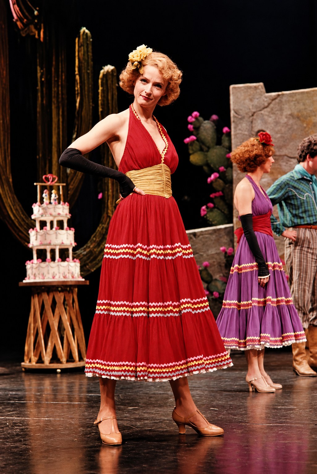Desert square dancer, production photo, Girl Crazy, Seattle Repertory Theatre, costumes by Laura Crow