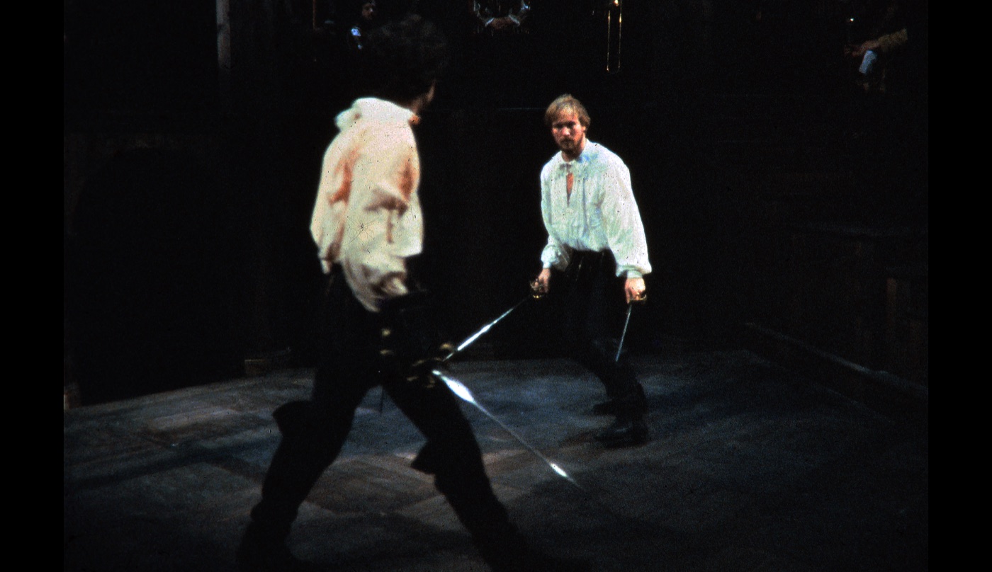 The duel between Hamlet and Laertes, production photo, Hamlet