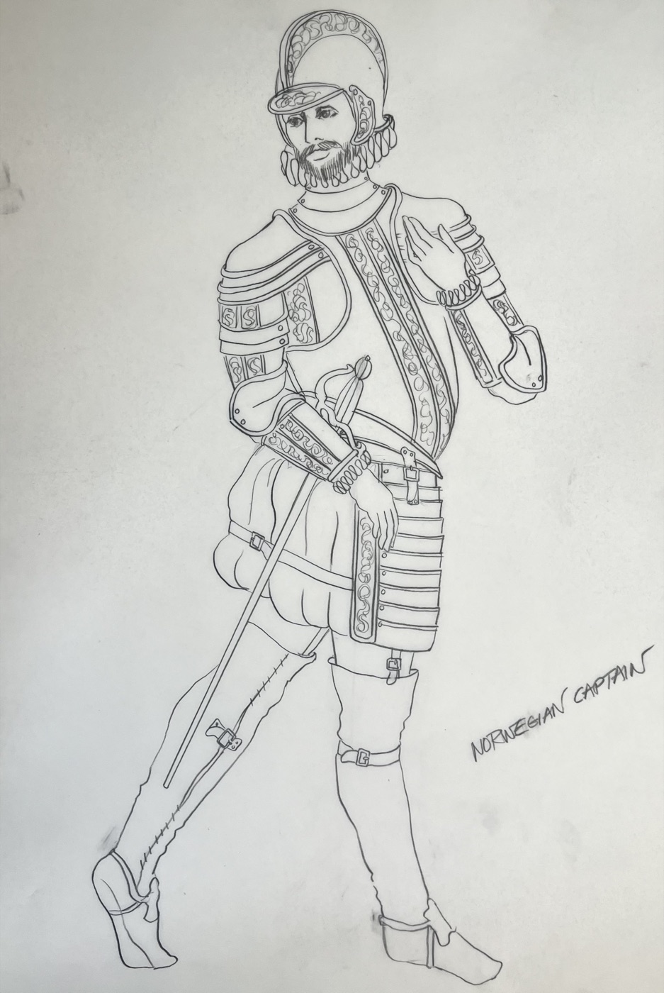The Norwegian Captain, costume design, Hamlet
