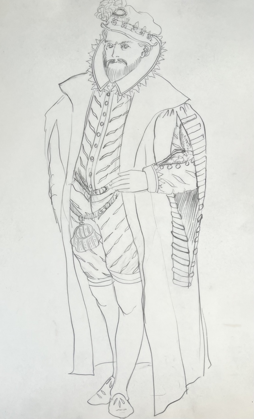 Costume sketch, Hamlet