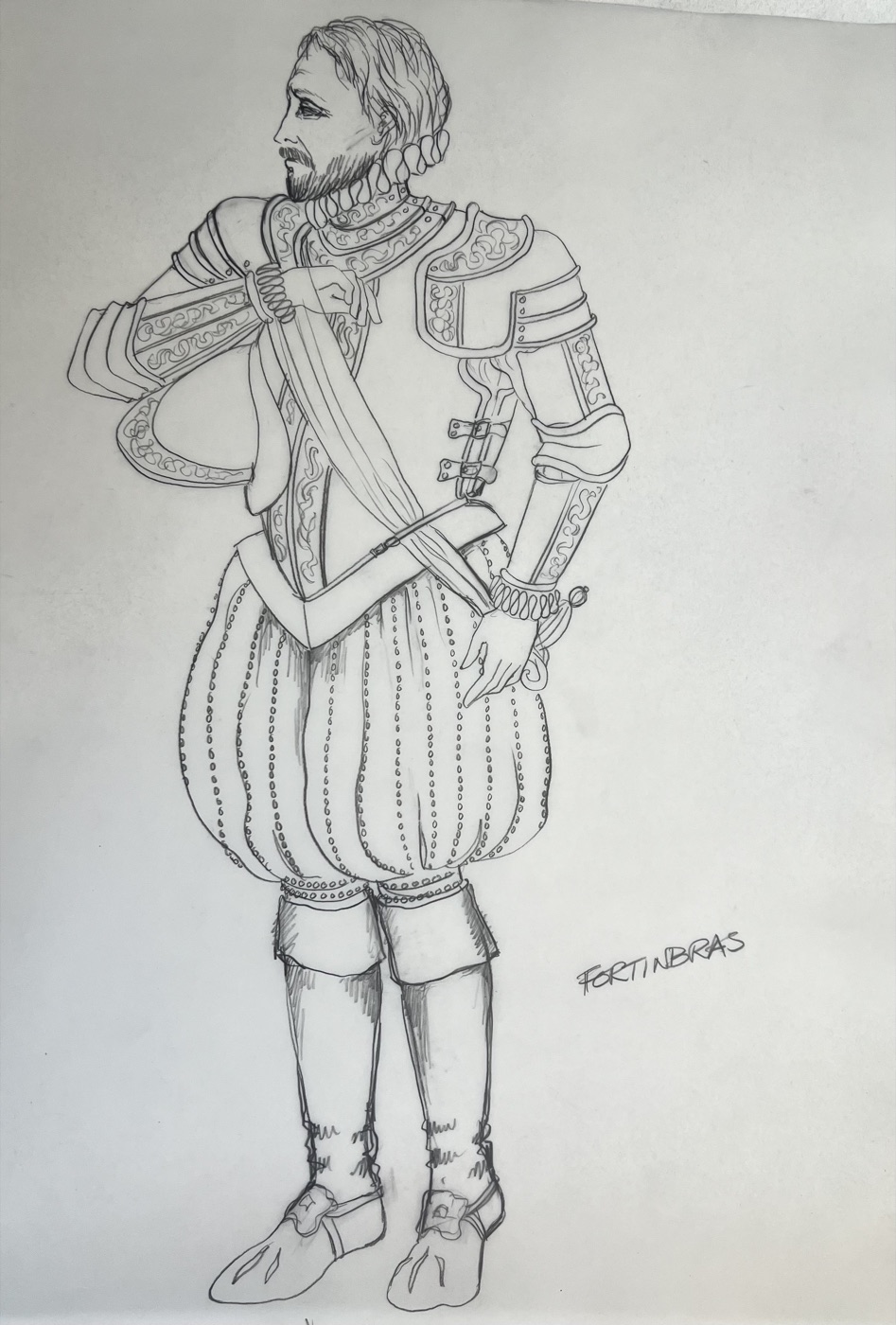 Costume sketch, Hamlet