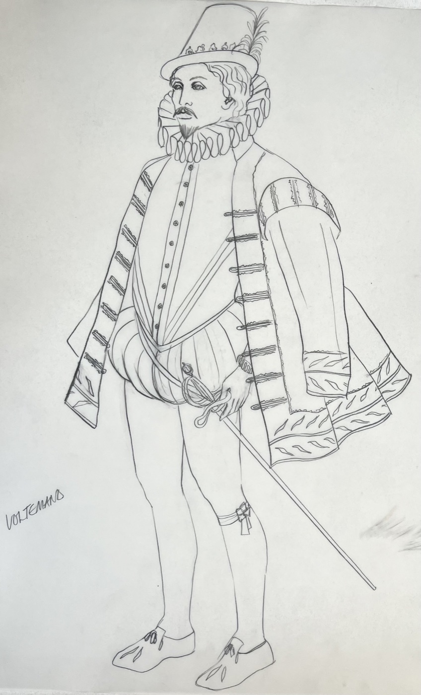 Voltemand, costume design, Hamlet