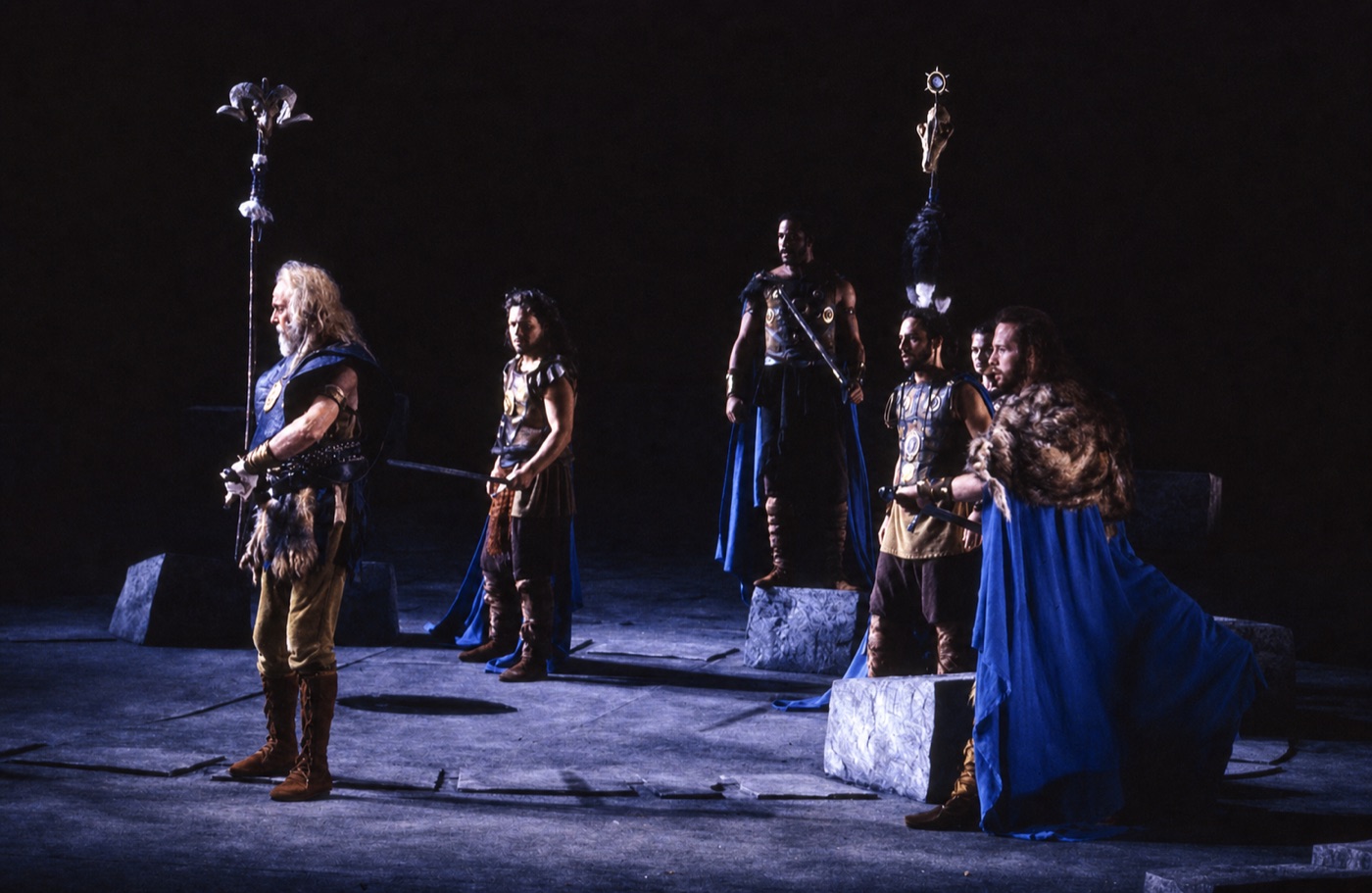 Lear and the court, costume design, King Lear