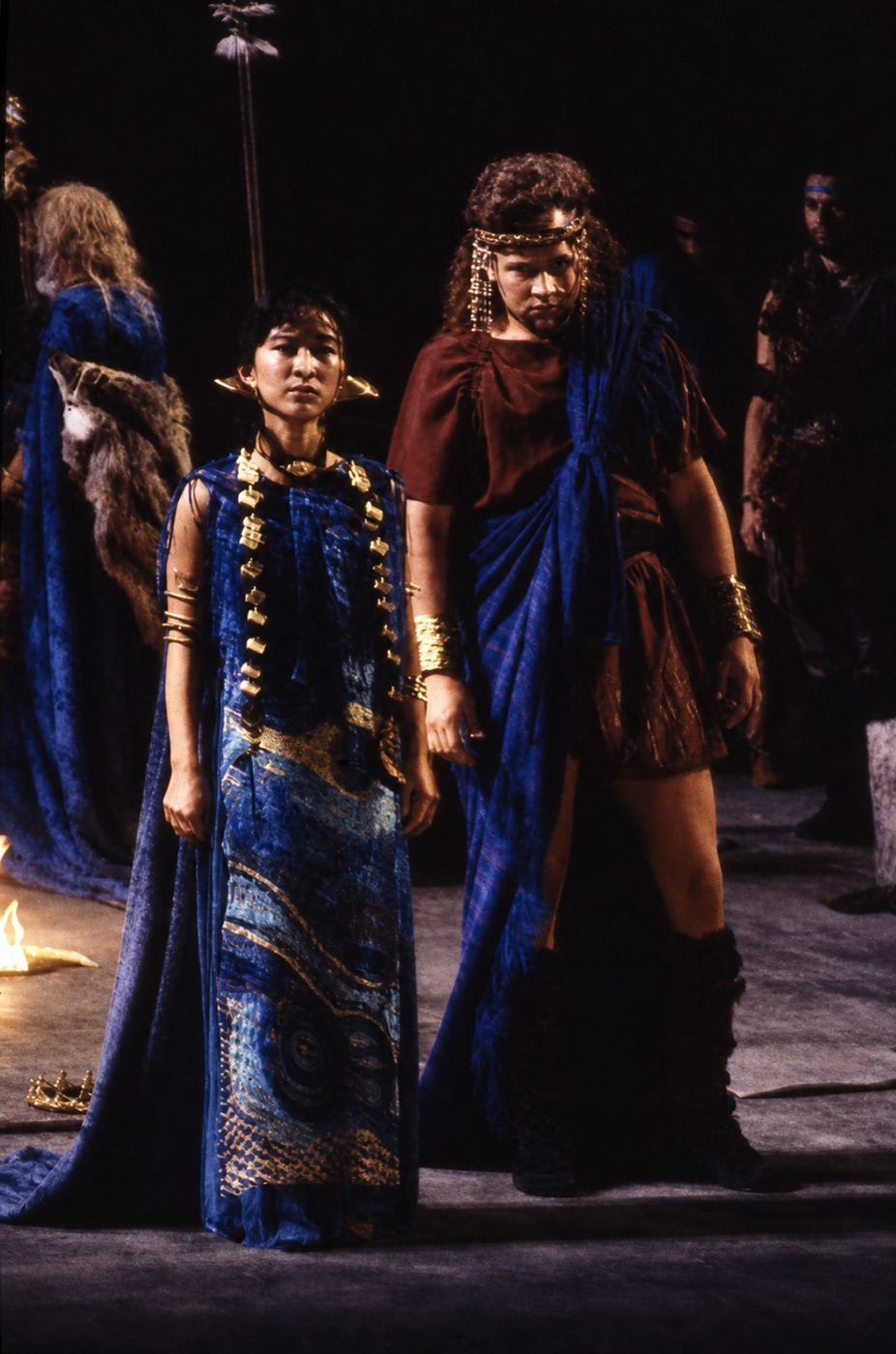 Cordelia and her husband, costume design, King Lear