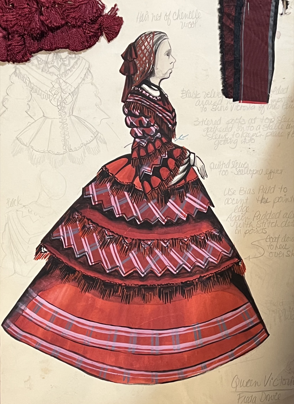 Costume rendering for Queen Victoria, Little Giant
