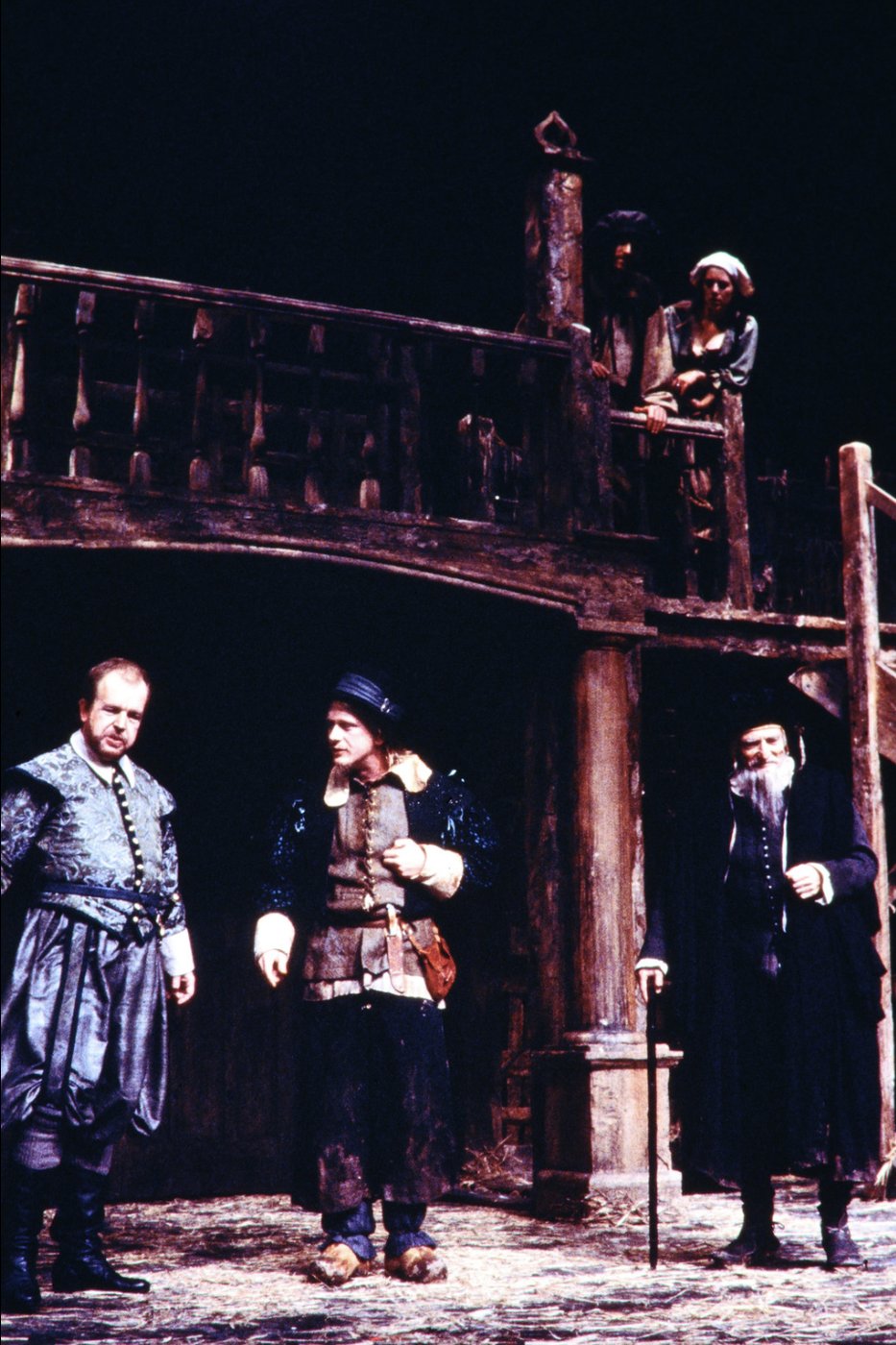 Mr. Page, Fenton and Justice Shallow, production photo, Merry Wives of Windsor, Seattle Repertory Theatre, costumes by Laura Crow