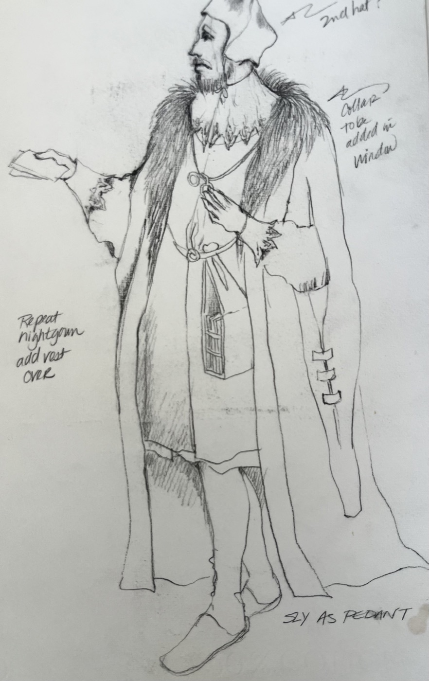 Costume rendering, Merry Wives of Windsor