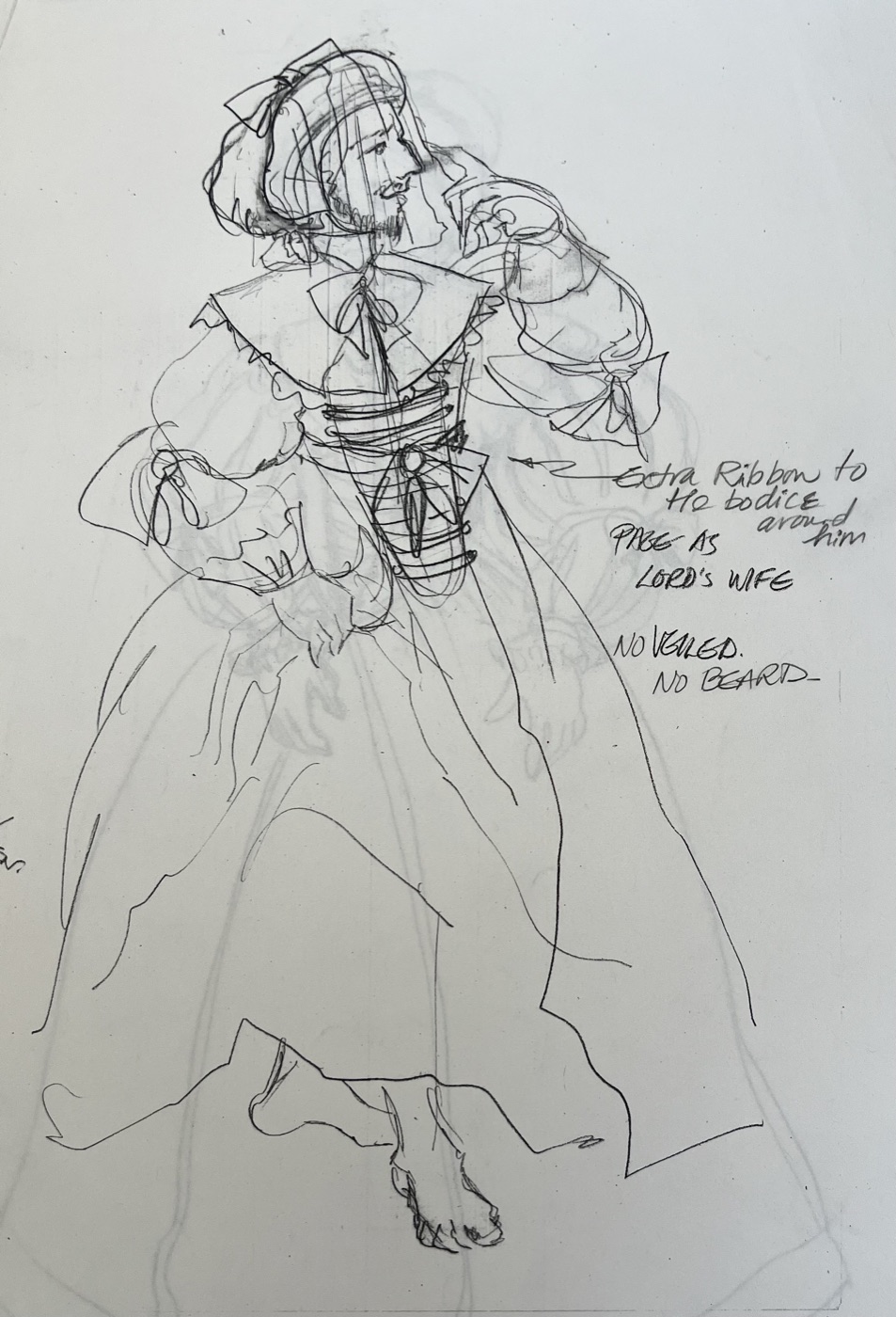 Costume rendering, Merry Wives of Windsor