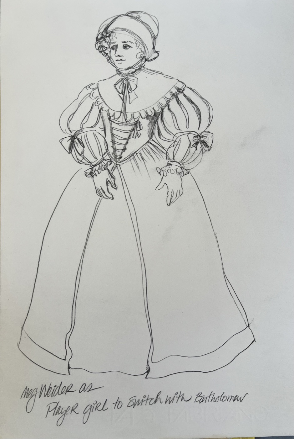 Costume rendering, Merry Wives of Windsor