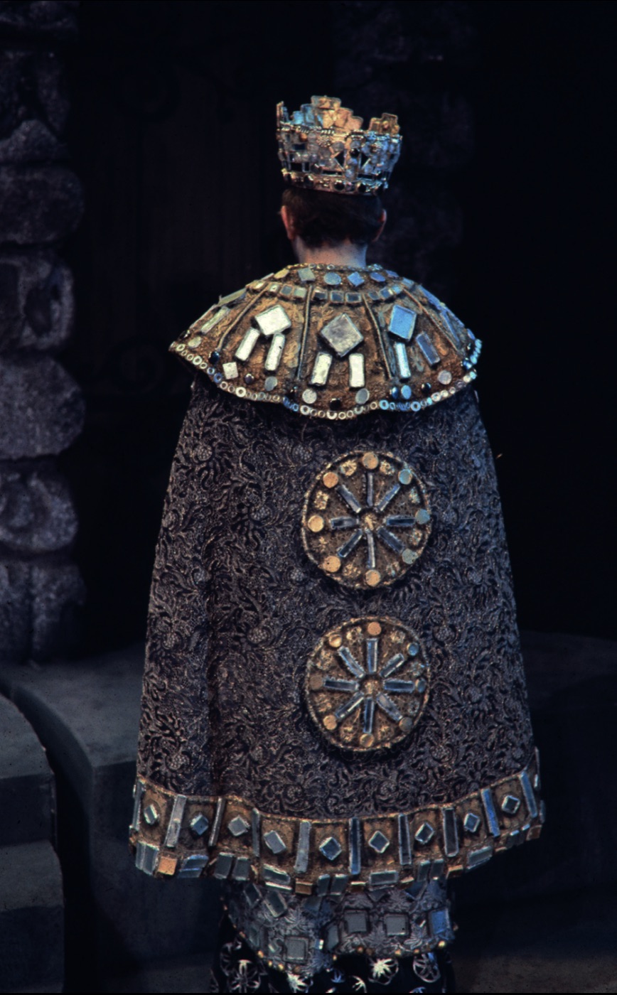 Enrico IV in the title role's jeweled cape and crown, Madison Union Theatre, 1969