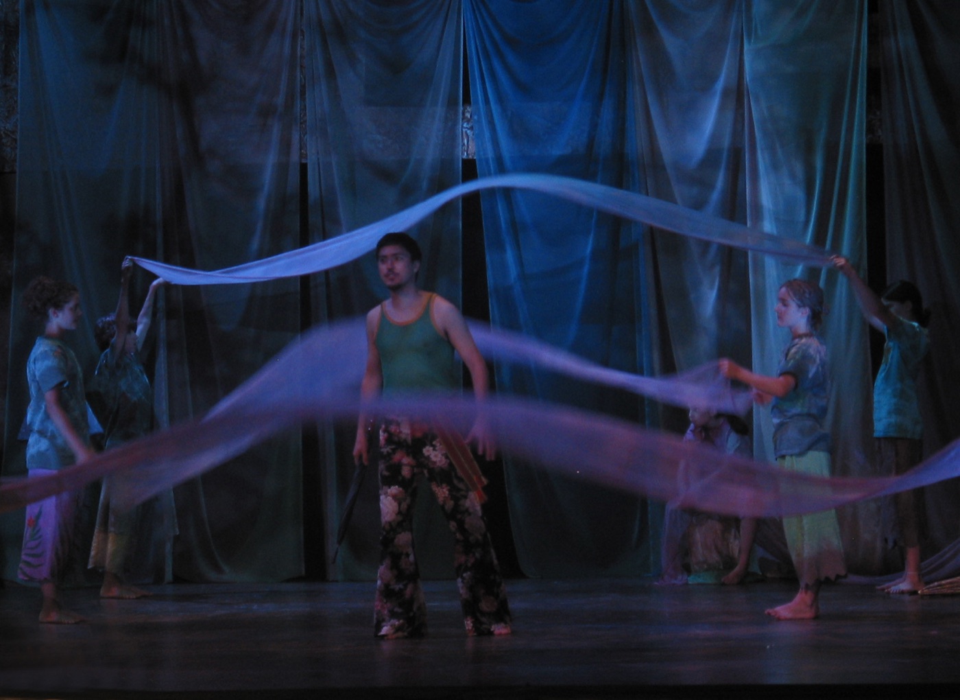 Lysander in the forest, production photo, A Midsummer Night's Dream (opera)