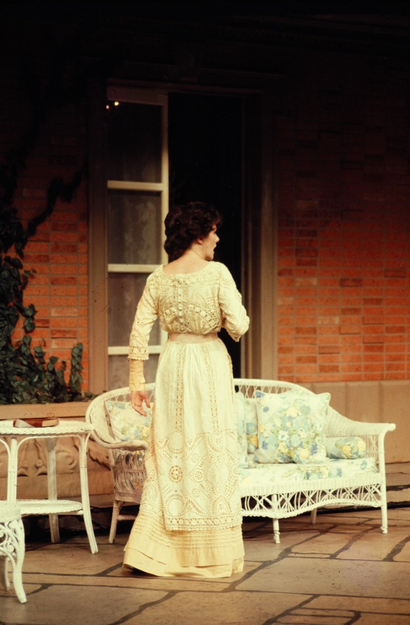 Hypatia (Lynn Redgrave), back view, costume design, Misalliance, by Laura Crow