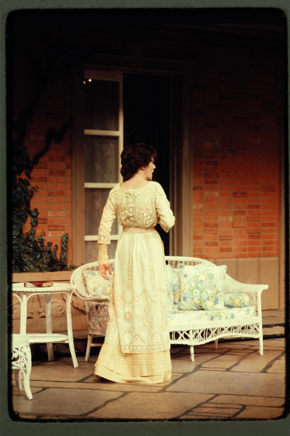 Hypatia (Lynn Redgrave), back view, costume design, Misalliance