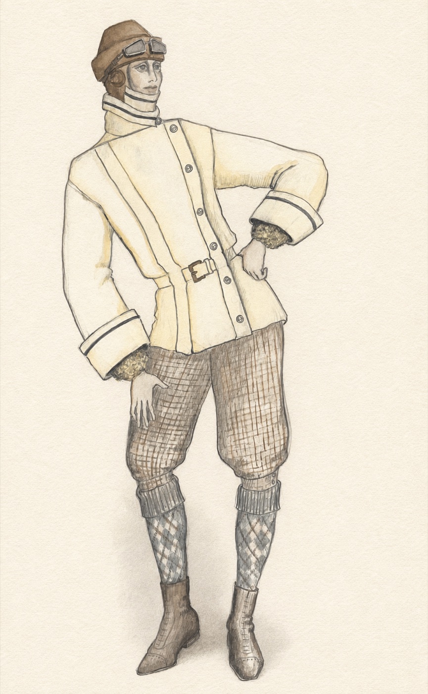 Lina, the aviatrice, costume design, Misalliance