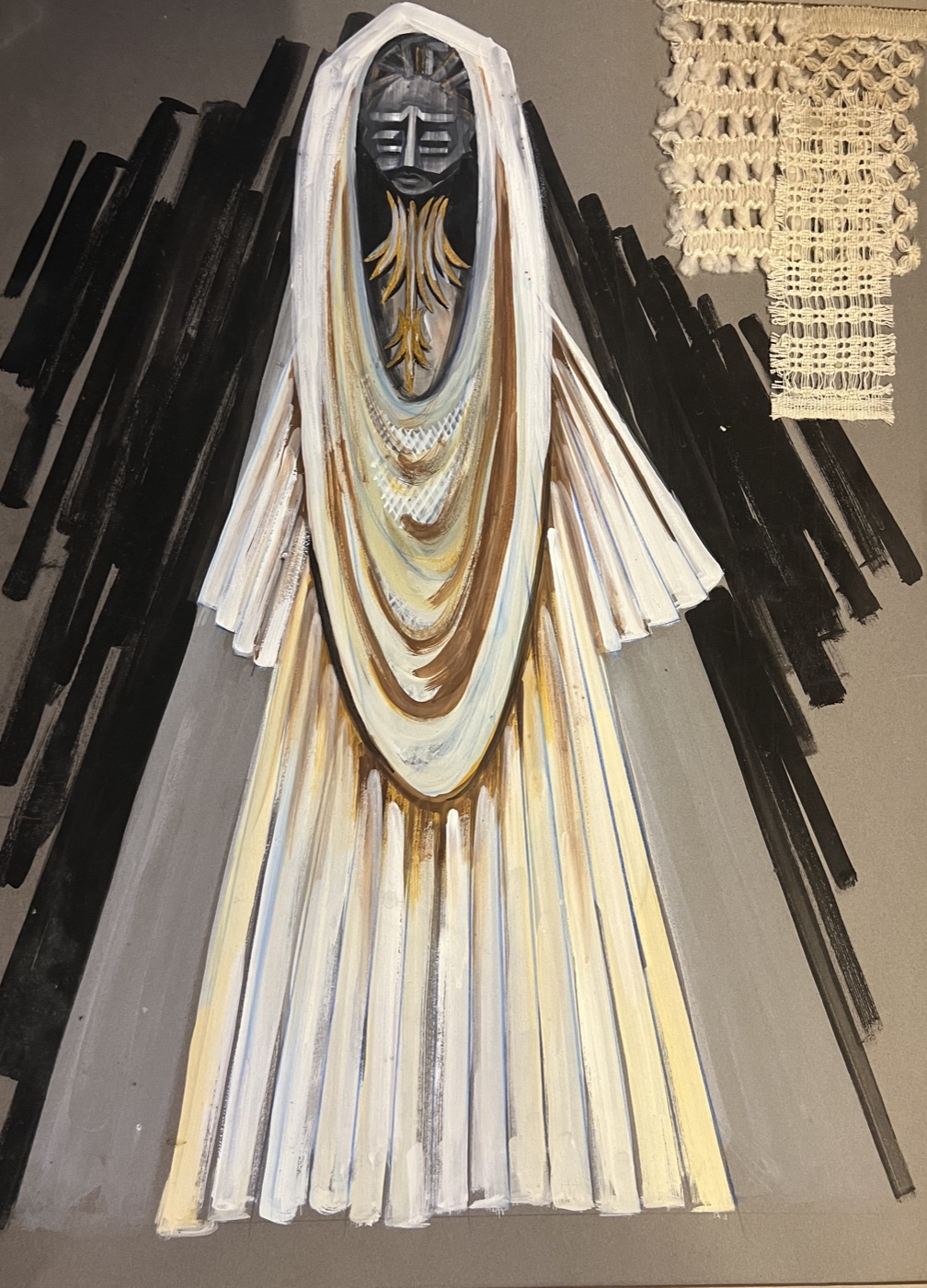 Jocasta, costume design, Stravinsky's Oedipus Rex, University of Wisconsin