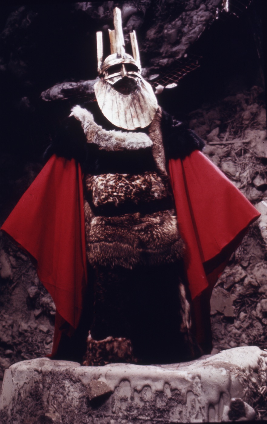 Oedipus, production photo, Stravinsky's Oedipus Rex, University of Wisconsin, costumes by Laura Crow