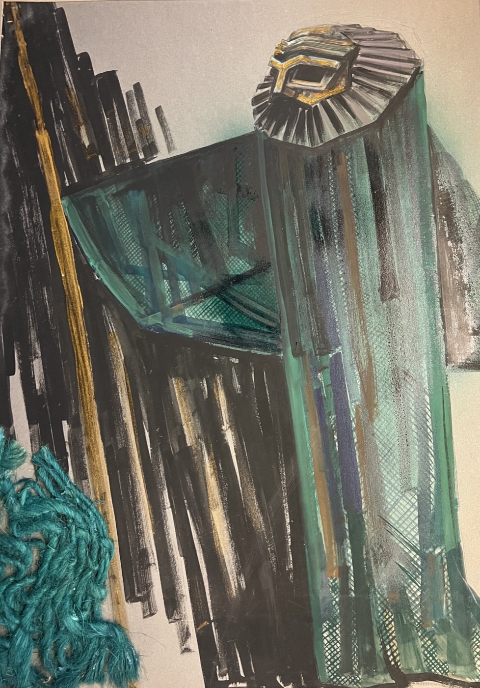 Tiresias, costume design, Stravinsky's Oedipus Rex, University of Wisconsin