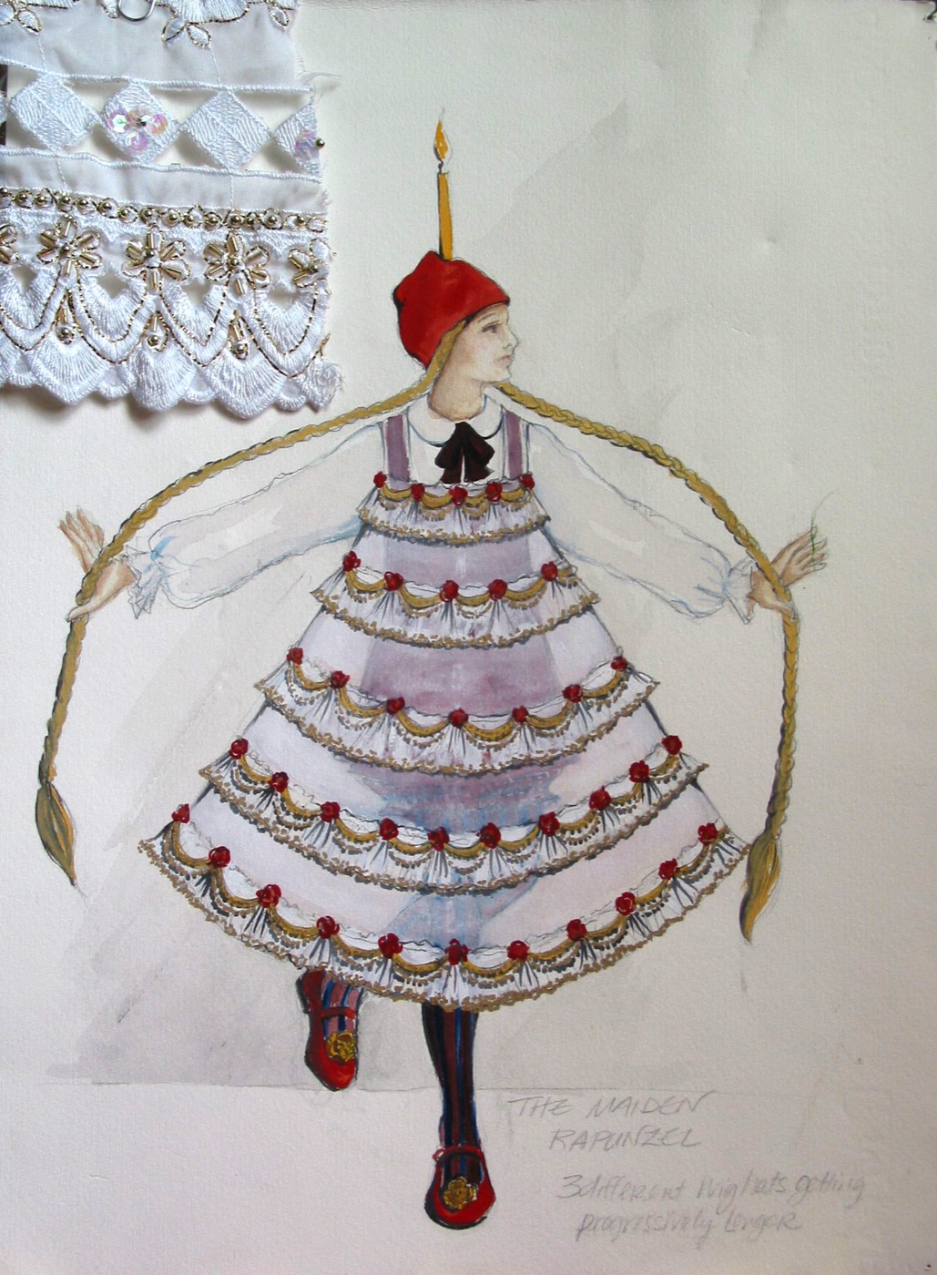 Emily as the Maiden Rapunzel, costume design, Once Upon a Forest
