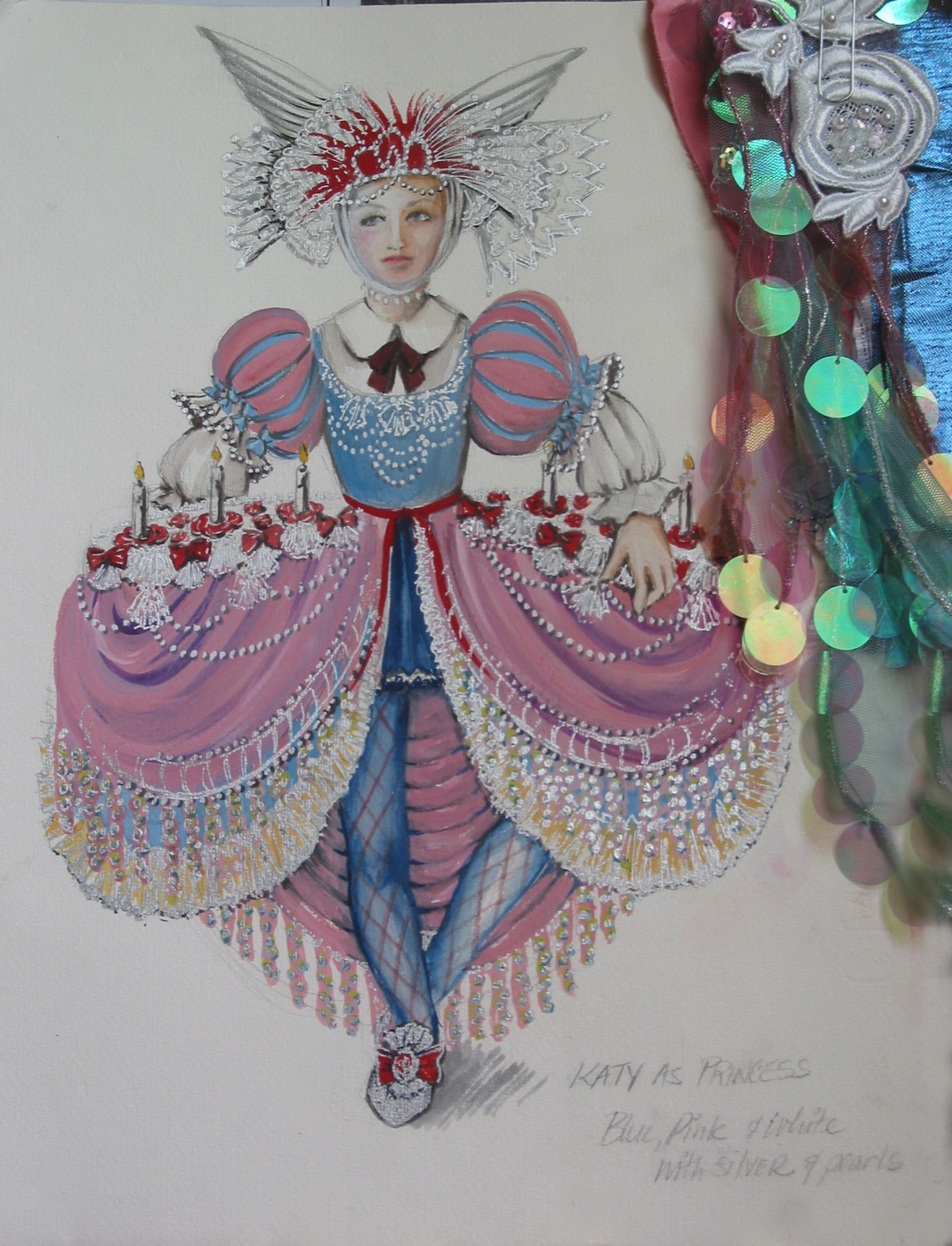 Katy as the Princess, costume design, Once Upon a Forest