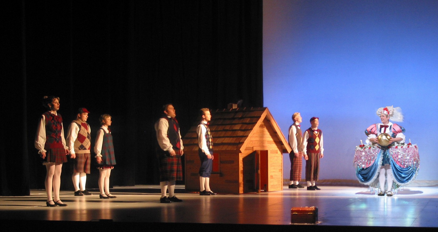The Princess and children enter the edge of the forest, production photo, Once Upon a Forest