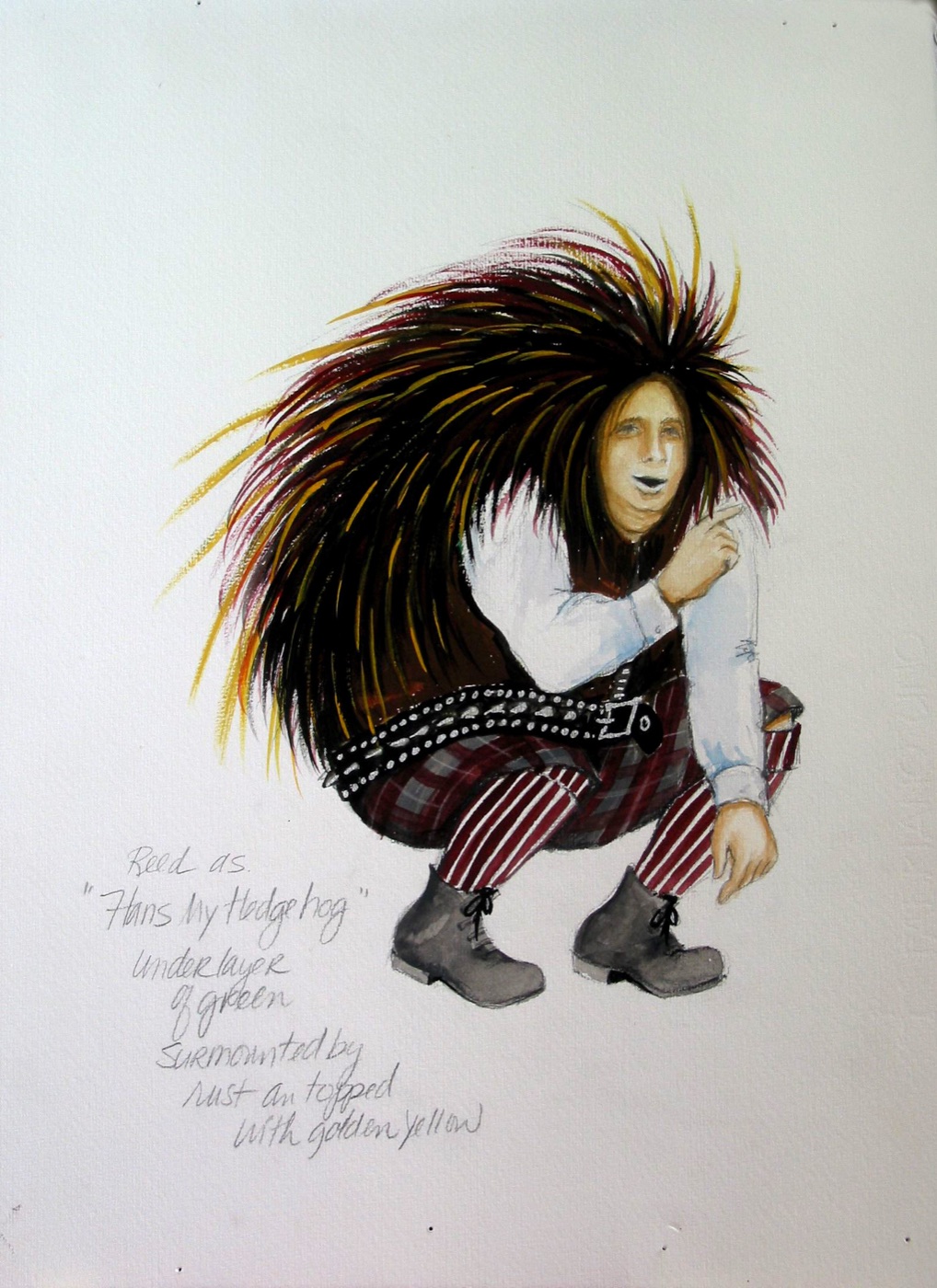 Reed as the Hedgehog, costume design, Once Upon a Forest