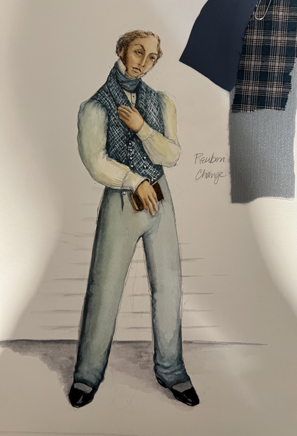 Reuben, costume rendering for Prudence