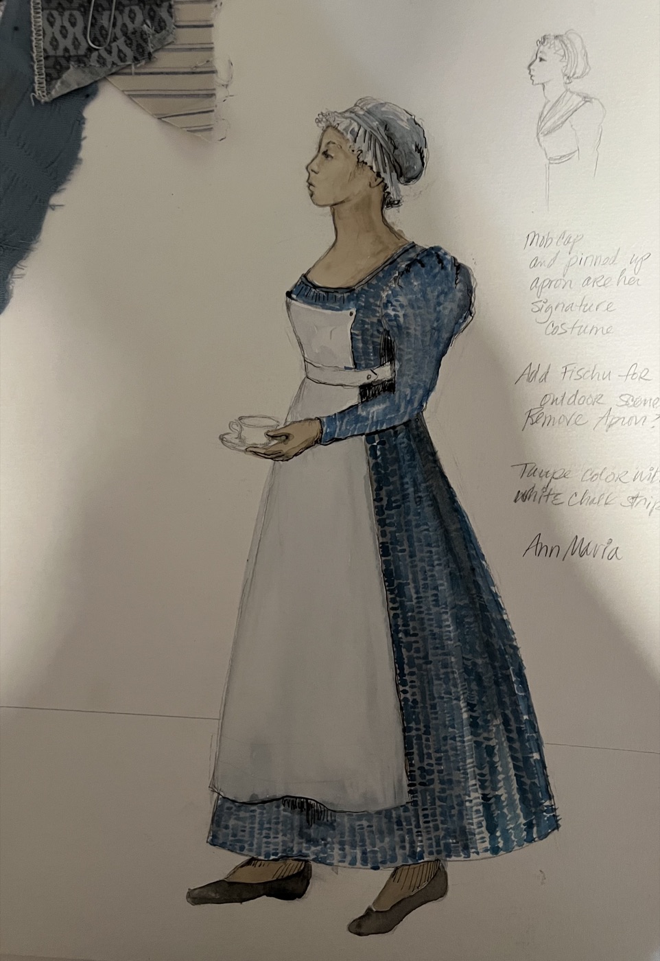 Ann Maria, costume rendering for Prudence